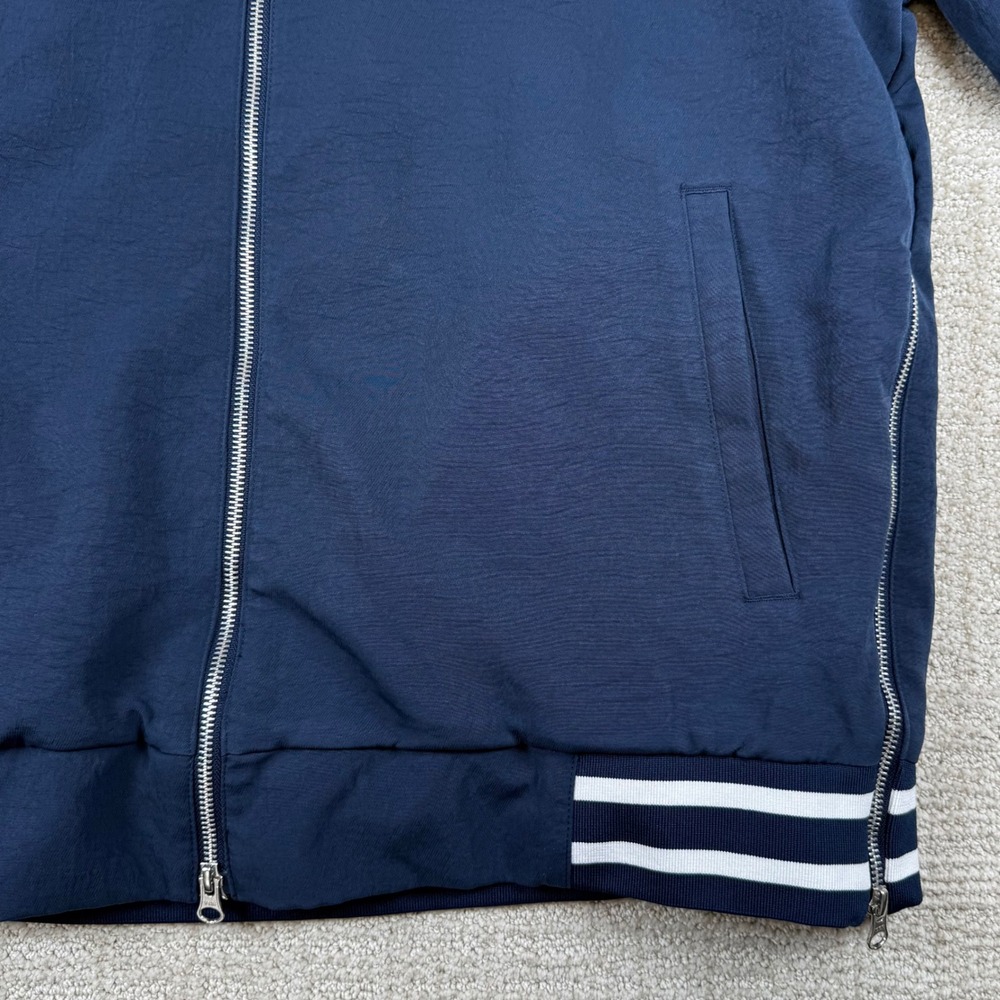 Nike Mens XL Howard University Bison Full Zip Blue Fleece Bomber Jacket - Picture 4 of 9